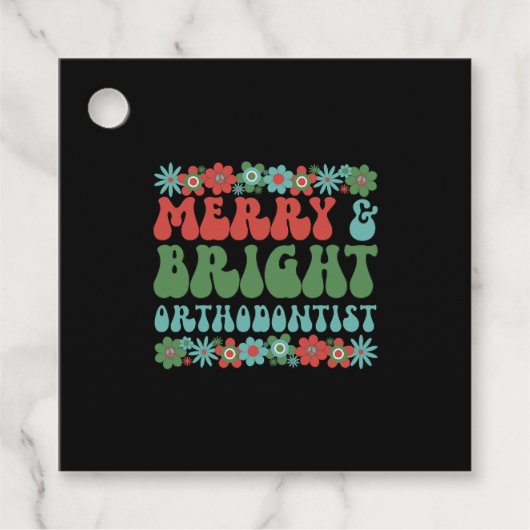 歯科矯正医クリスマス歯列矯正クリスマスギフト フェイバータグ (正面)