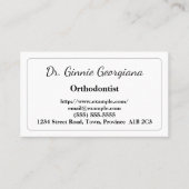 歯科矯正医シンプル名刺 名刺 (正面)