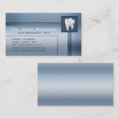 歯科矯正医ブルーメタル名刺 名刺 (正面/裏面)