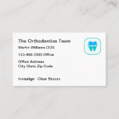 歯科矯正医ブレーステーマロゴ名刺 名刺 (正面)