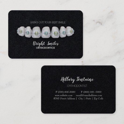 歯科矯正医ブレース歯科医標準名刺 名刺 (正面/裏面)