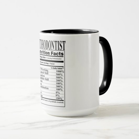 歯科矯正医栄養事実 マグカップ (正面右)
