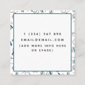 歯科矯正医歯ブラシ歯磨き歯磨きパターン歯科医 スクエア名刺 (裏面)