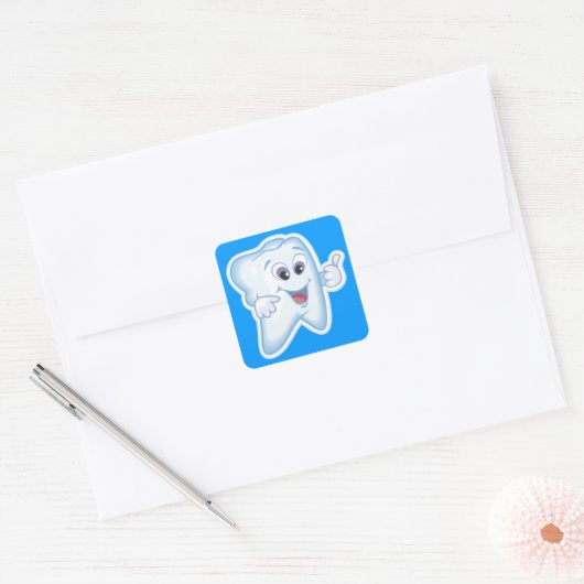 歯科矯正医歯列矯正術 スクエアシール (封筒)