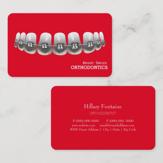 歯科矯正医歯医者の標準名刺 名刺 (正面/裏面)