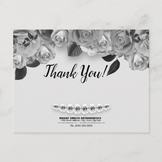 歯科矯正士 ブラケット 感謝 ポストカード (正面)