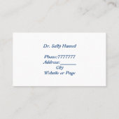 歯科矯正学の名刺 名刺 (裏面)