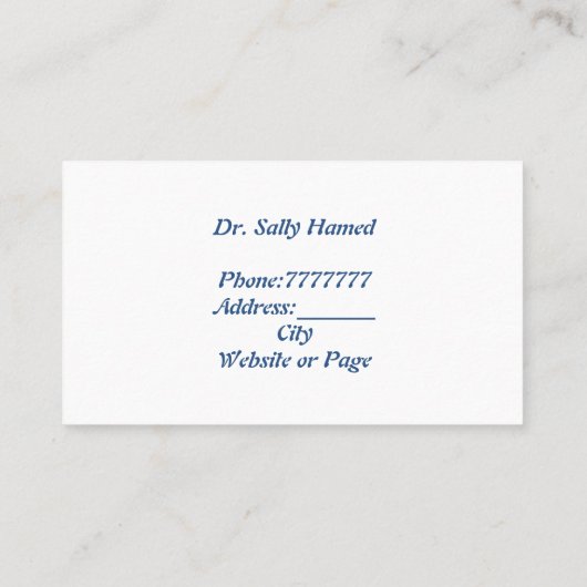 歯科矯正学の名刺 名刺 (裏面)