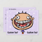 歯科矯正室の新しい患者ウェルカムカード ポストカード (正面/裏面)