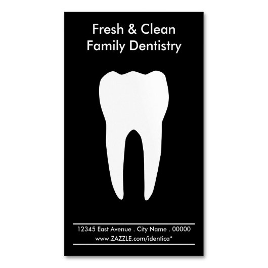 歯科磁性 マグネット名刺 (正面縦)