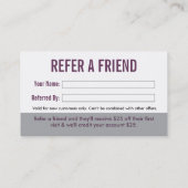 歯科紹介名刺 紹介カード (裏面)