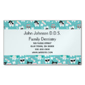 歯科練のかわいい歯型歯医者 マグネット名刺 (正面)