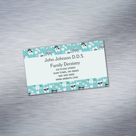 歯科練のかわいい歯型歯医者 マグネット名刺 (インサイチュ)