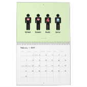 歯科芸術とユーモアの年間カレンダー カレンダー (2月 2027)