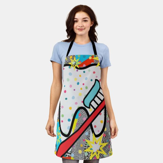 歯科芸術 エプロン (着用した状態)