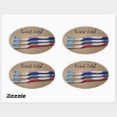 歯科衛生に優れ – 歯ブラシ 楕円形シール (シート)