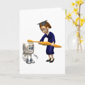 歯科衛生又は歯科医師による卒業祝 カード (黄色い花)