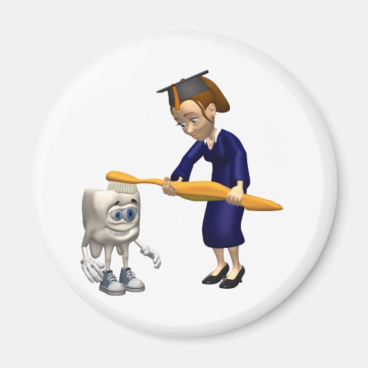 歯科衛生又は歯科医師による卒業祝 マグネット (正面)