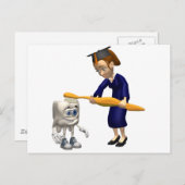 歯科衛生又は歯科医師による卒業祝 案内ポストカード (正面/裏面)