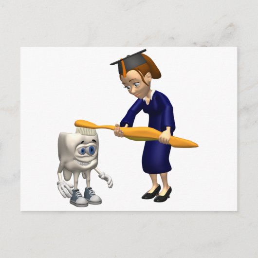 歯科衛生又は歯科医師による卒業祝 案内ポストカード (正面)