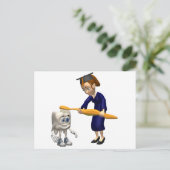 歯科衛生又は歯科医師による卒業祝 案内ポストカード (スタンド正面)