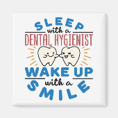 歯科衛生士と一緒に寝るスマイル マグネット (正面)