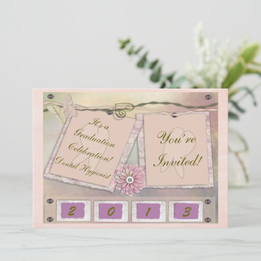 歯科衛生士の卒業のパーティの招待状2013年 招待状