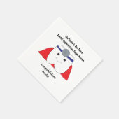 歯科衛生士の卒業ヒーローすごいのパーソナライズ スタンダードカクテルナプキン (角)