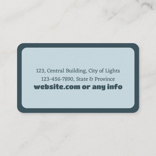 歯科衛生士の口腔衛生 名刺 (裏面)