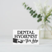 歯科衛生士の名刺 – カッコいいヴィンテージ 名刺 (スタンド正面)