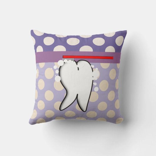 歯科衛生士の大きい歯の枕 クッション (裏面)