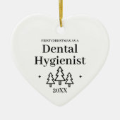 歯科衛生士の新しいジョブクリスマス セラミックオーナメント (正面)