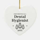 歯科衛生士の新しいジョブクリスマス セラミックオーナメント (裏面)