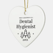 歯科衛生士の新しいジョブクリスマス セラミックオーナメント (左)