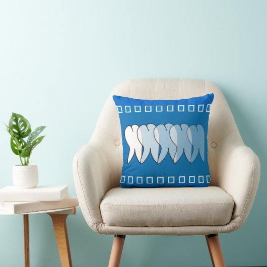 歯科衛生士の歯の枕青 クッション (椅子)