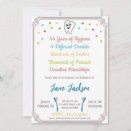 歯科衛生士の退職お祝い 招待状