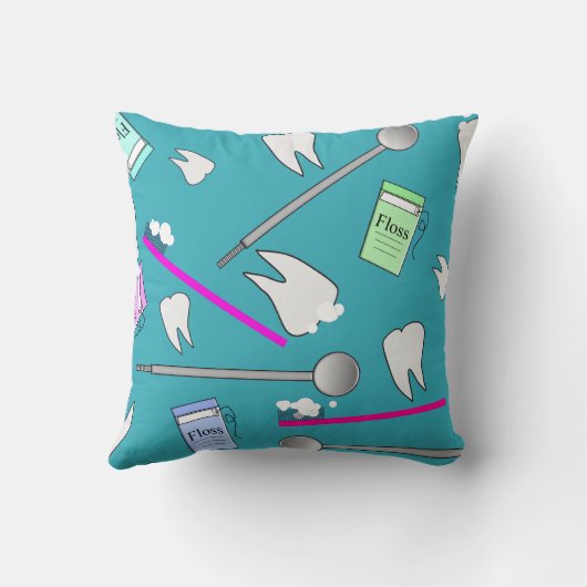 歯科衛生士は枕に用具を使います クッション (裏面)