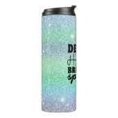 歯科衛生士スパークルレインボーグリッターグリーン タンブラー (回転左)