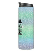 歯科衛生士スパークルレインボーグリッターグリーン タンブラー (回転右)