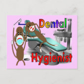 歯科衛生士ソックモンキーギフト ポストカード (正面)