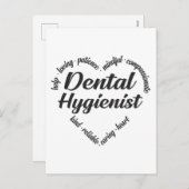 歯科衛生士ハートワードクラウド シーズンポストカード (正面/裏面)