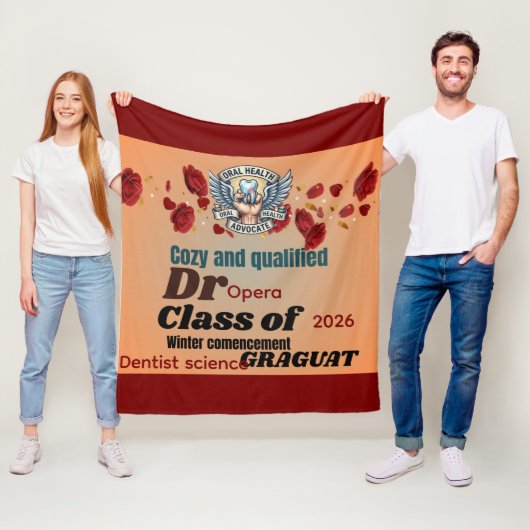 歯科衛生士卒業お祝いブランケット - Cla フリースブランケット (インサイチュ)