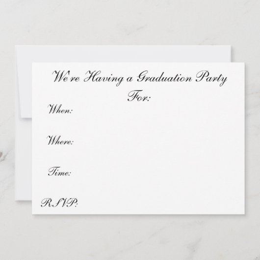 歯科衛生士卒業パーティー招待状2012 招待状 (裏面)