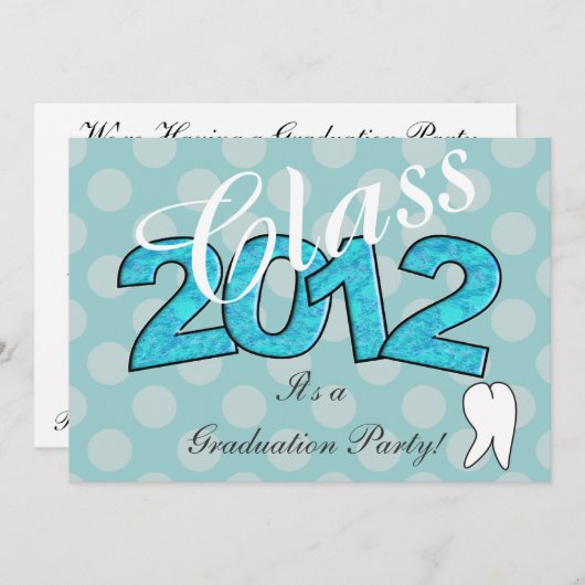 歯科衛生士卒業パーティー招待状2012 招待状 (正面/裏面)