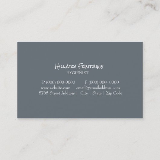 歯科衛生士名刺 名刺 (裏面)