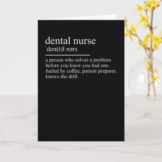 歯科衛生士定義Zfa口腔科医 カード (黄色い花)