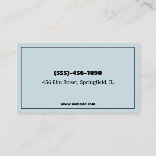 歯科衛生士歯科医 名刺 (裏面)