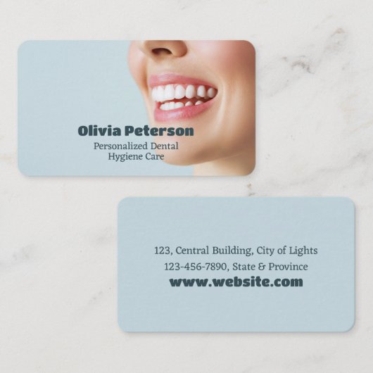 歯科衛生士歯科医 名刺 (正面/裏面)