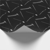 歯科衛生士歯科楽器ブラック  ラッピングペーパー (角)