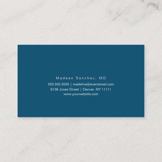 歯科衛生士歯科矯正医のロゴパターン 名刺 (裏面)